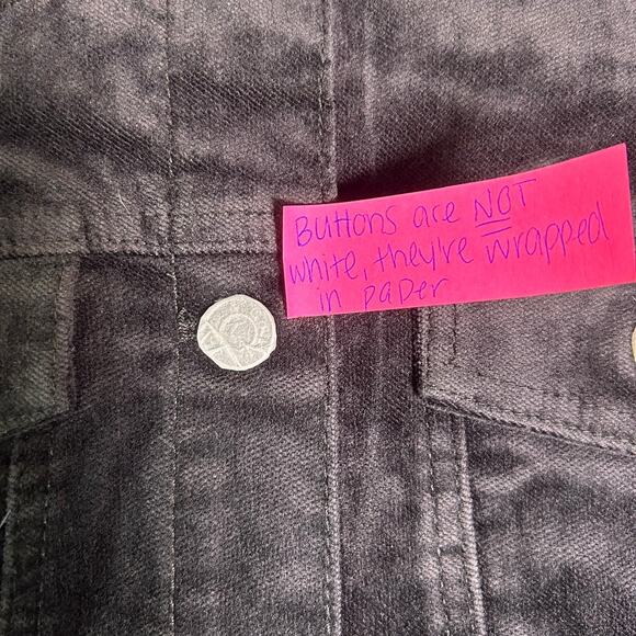 NWT Denim & Co Velveteen Jacket Womens Medium Stretch Capsule Staple Fall Layer - Picture 3 of 9